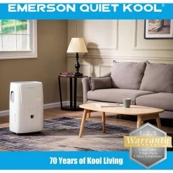 Emerson Quiet Kool 40-Pint Dehumidifier with Built-In Vertical Pump -Air Quality Shop whites emerson quiet kool dehumidifiers ead40ep1t 77 1000