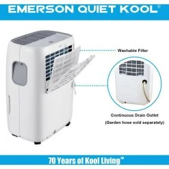 Emerson Quiet Kool 40-Pint Smart Dehumidifier 23 Emerson Quiet Kool 40-Pint Smart Dehumidifier -Air Quality Shop whites emerson quiet kool dehumidifiers ead40se1t 44 1000