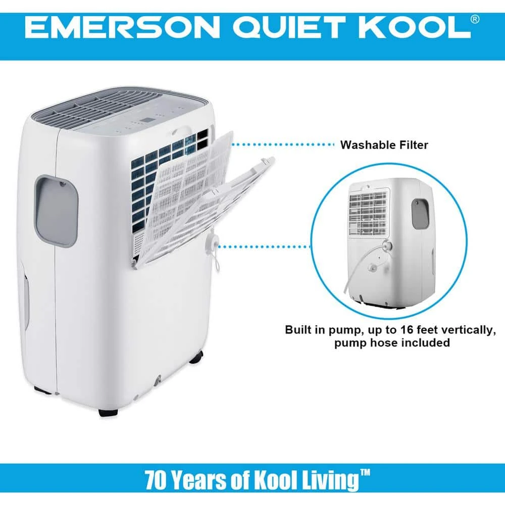 Emerson Quiet Kool 50-Pint Dehumidifier with Built-In Vertical Pump 10 Emerson Quiet Kool 50-Pint Dehumidifier with Built-In Vertical Pump - Image 8