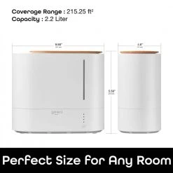 Geeni SOOTHE 2.2 Liter Smart Wi-Fi Humidifier Compatible with Alexa and Google Assistant -Air Quality Shop whites geeni humidifiers gn wa007 251 4f 1000