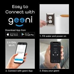 Geeni SOOTHE 2.2 Liter Smart Wi-Fi Humidifier Compatible with Alexa and Google Assistant -Air Quality Shop whites geeni humidifiers gn wa007 251 76 1000