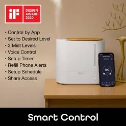 Geeni SOOTHE 2.2 Liter Smart Wi-Fi Humidifier Compatible with Alexa and Google Assistant -Air Quality Shop whites geeni humidifiers gn wa007 251 c3 1000