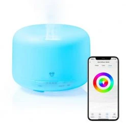 Geeni Smart Wifi Essential Oil Aromatherapy 500ml Ultrasonic Diffuser and Humidifier with Alexa and Google Home Voice Control -Air Quality Shop whites geeni humidifiers gn wa010 199 31 1000