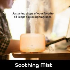 Geeni Smart Wifi Essential Oil Aromatherapy 500ml Ultrasonic Diffuser and Humidifier with Alexa and Google Home Voice Control -Air Quality Shop whites geeni humidifiers gn wa010 199 44 1000