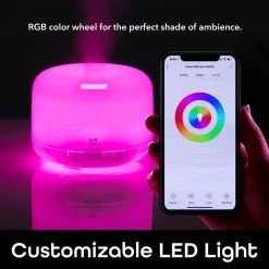 Geeni Smart Wifi Essential Oil Aromatherapy 500ml Ultrasonic Diffuser and Humidifier with Alexa and Google Home Voice Control -Air Quality Shop whites geeni humidifiers gn wa010 199 4f 1000