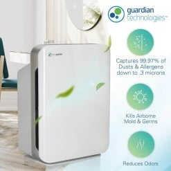 GermGuardian Hi-Performance Air Purifier with HEPA Filter and UV Sanitizer for Large Rooms up to 365 sq.ft. -Air Quality Shop whites germguardian air purifiers ac5900wca 44 1000