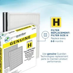 GermGuardian Hi-Performance Ultra Quiet Air Purifier with HEPA Filter for Large Rooms up to 335 sq.ft. -Air Quality Shop whites germguardian air purifiers ac9200wca fa 1000