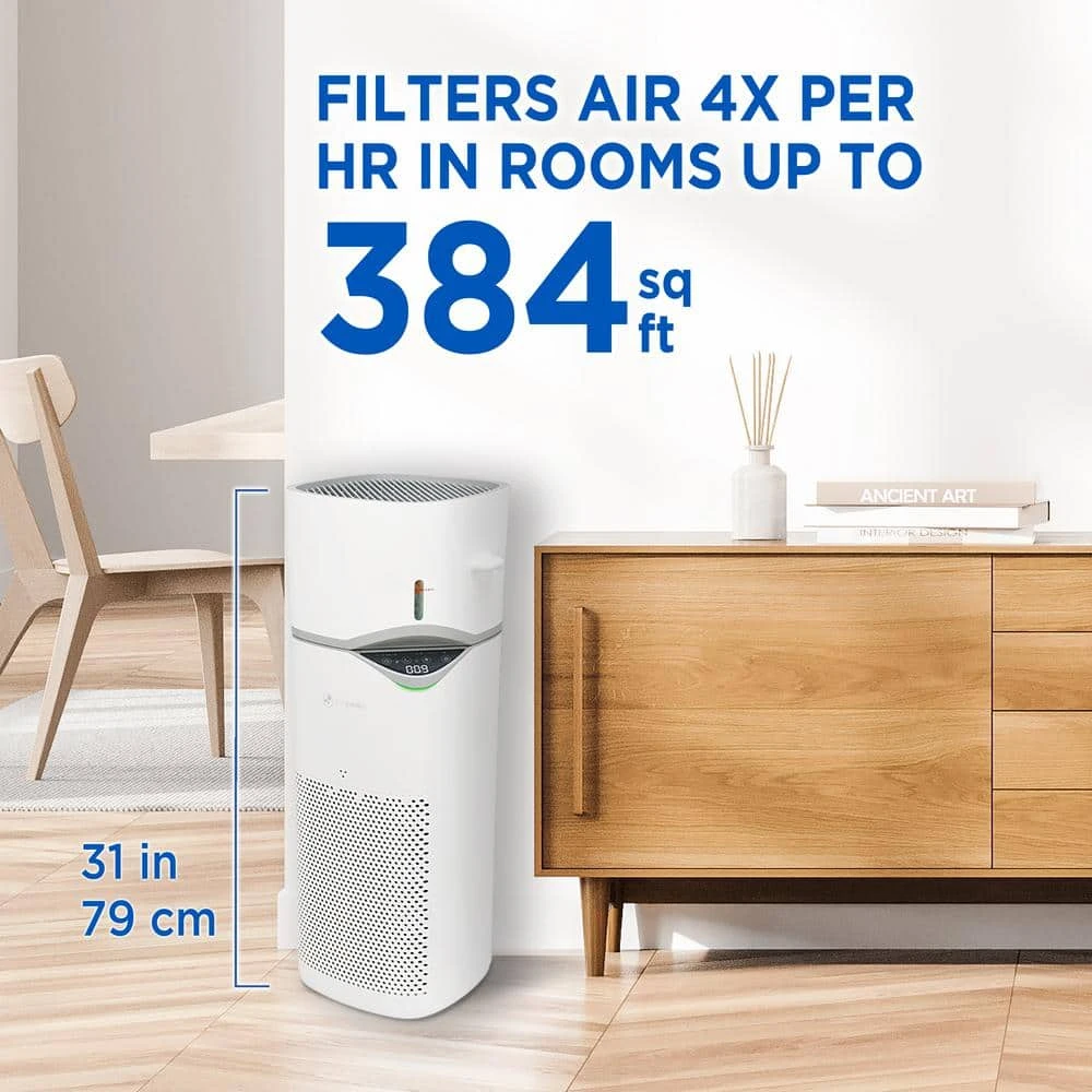 GermGuardian 2-in-1 Air Purifier and Humidifier All Season Console with HEPA Filter and Humidifier for Large Rooms Up to 384 sq. ft. 8 GermGuardian 2-in-1 Air Purifier and Humidifier All Season Console with HEPA Filter and Humidifier for Large Rooms Up to 384 sq. ft. - Image 6