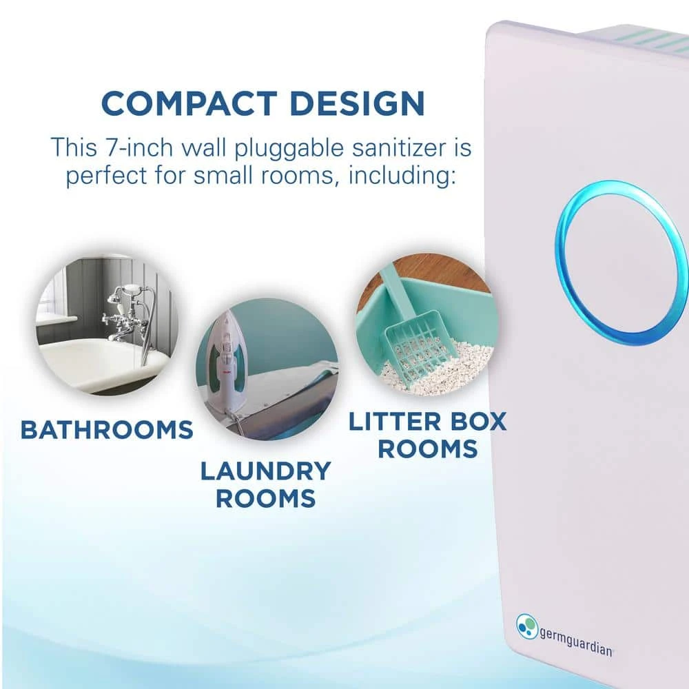 GermGuardian Elite Pluggable Air Purifier and Odor Reducer with UV Sanitizer for Small Rooms, White 6 GermGuardian Elite Pluggable Air Purifier and Odor Reducer with UV Sanitizer for Small Rooms, White - Image 4