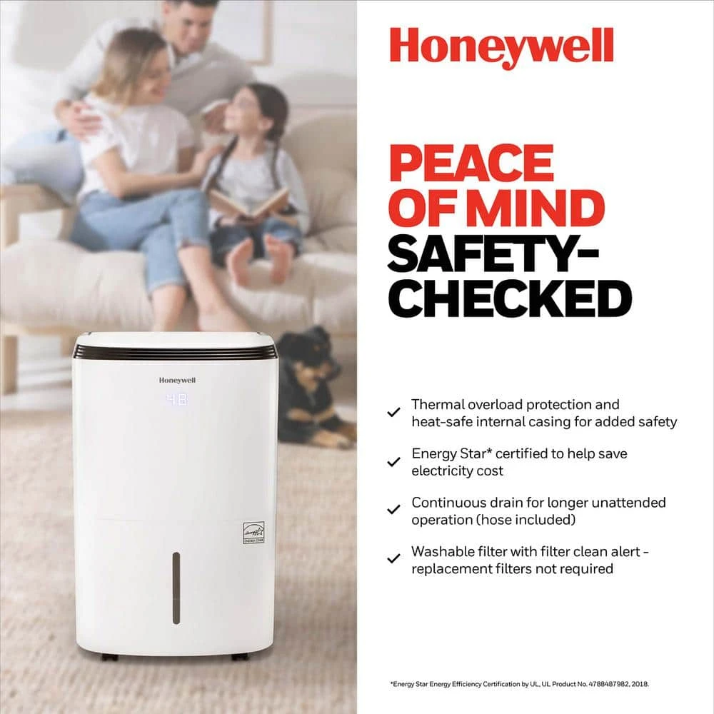 Honeywell Smart WiFi Energy Star Dehumidifier for Basements & Small Rooms Up to 1000 sq ft. with Alexa Voice Control 7 Honeywell Smart WiFi Energy Star Dehumidifier for Basements & Small Rooms Up to 1000 sq ft. with Alexa Voice Control - Image 5
