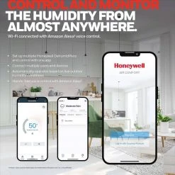 Honeywell Smart WiFi Energy Star Dehumidifier for Basements & Small Rooms Up to 1000 sq ft. with Alexa Voice Control 15 Honeywell Smart WiFi Energy Star Dehumidifier for Basements & Small Rooms Up to 1000 sq ft. with Alexa Voice Control -Air Quality Shop whites honeywell dehumidifiers tp30awkn 77 1000