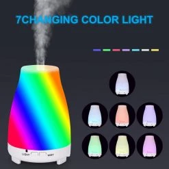 Tatahance 200ml Mini Cool Mist Humidifier with White Remote Control Colorful Light (2-Pieces) -Air Quality Shop whites humidifiers d0102heb49w f 1f 1000