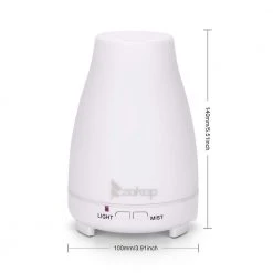 Tatahance 200ml Mini Cool Mist Humidifier with White Remote Control Colorful Light (2-Pieces)