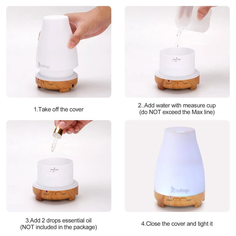Tatahance Mini Cool Mist Humidifier with White Remote Control Colorful Light 4 Tatahance Mini Cool Mist Humidifier with White Remote Control Colorful Light - Image 2