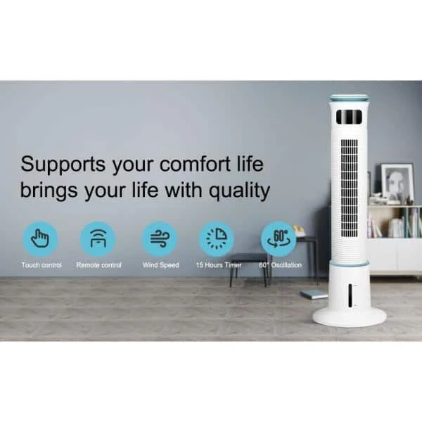Tidoin White 12-Speed and 3-Model Standing Tower Humidifier with Timing Closure, Remote Control and LED Display 9 Tidoin White 12-Speed and 3-Model Standing Tower Humidifier with Timing Closure, Remote Control and LED Display - Image 7