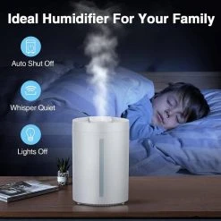 Tatahance 1.05 Gal. Large Room Cool Mist Top Fill Humidifier -Air Quality Shop whites humidifiers f d0102hpd5fw 44 1000