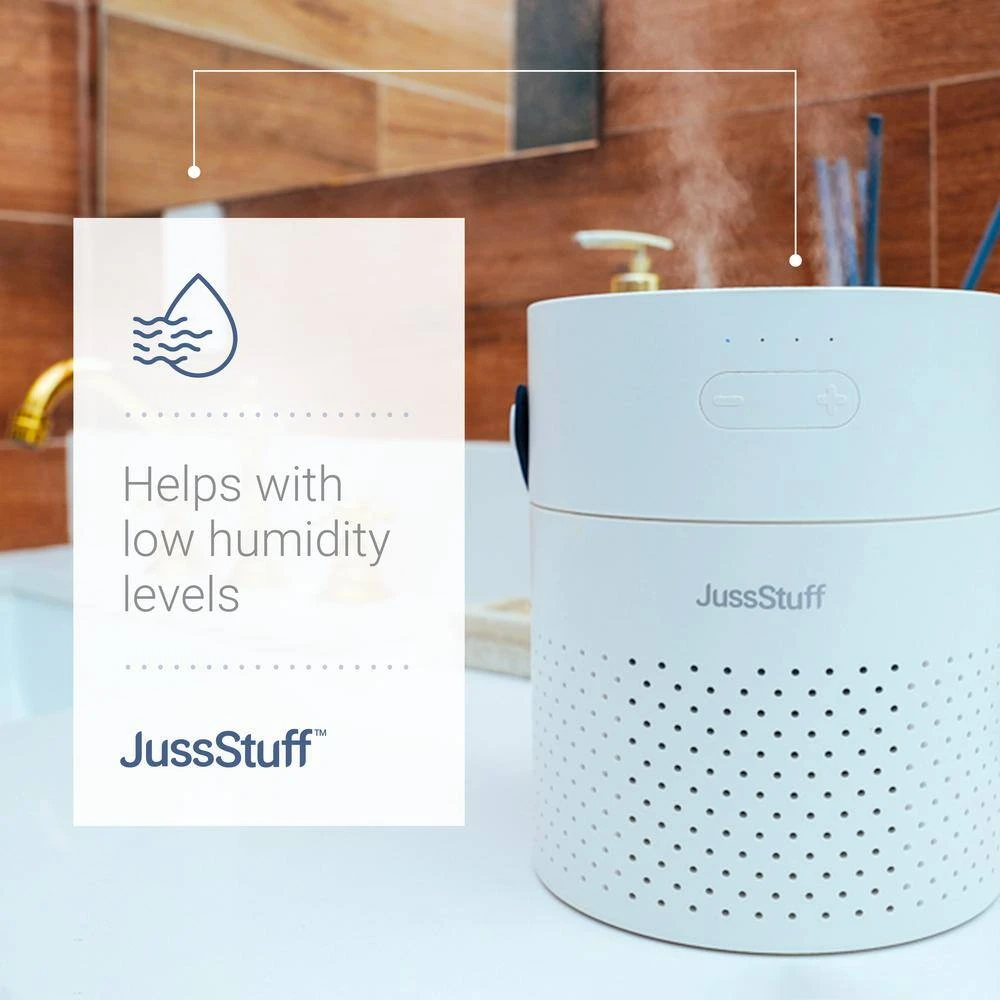JussStuff Portable Humidifier, 1.1 l Tank Cool Mist Humidifier with 7 Colorful Night Light Function for Home and Travel, White 8 JussStuff Portable Humidifier, 1.1 l Tank Cool Mist Humidifier with 7 Colorful Night Light Function for Home and Travel, White - Image 6