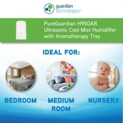 Unbranded 0.80 Gal. 320 sq. ft. Cool Mist Ultrasonic Humidifier with Aromatherapy Tray -Air Quality Shop whites humidifiers h950ar c3 1000