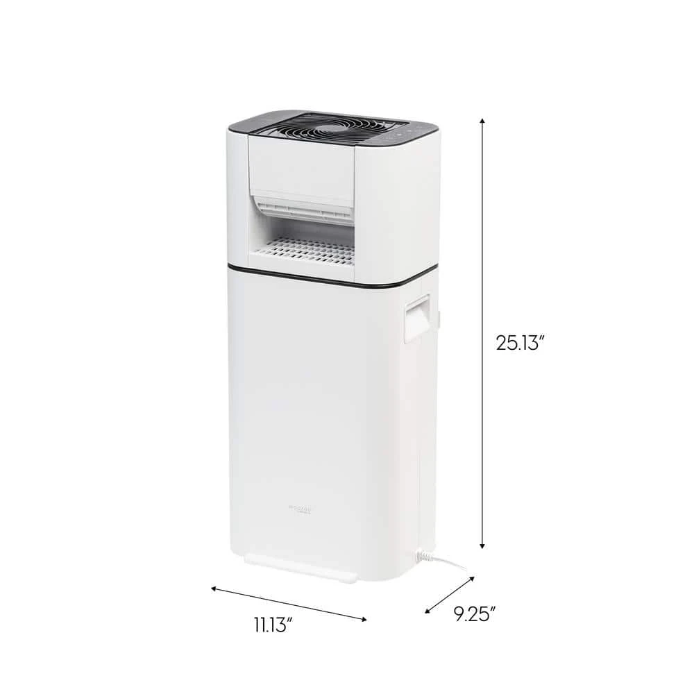 IRIS 5.2-Pint Bucket Dehumidifier Woozoo with Circulator Fan, White 4 IRIS 5.2-Pint Bucket Dehumidifier Woozoo with Circulator Fan, White - Image 2