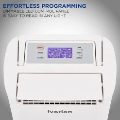 Ivation 19 Pint Wi-Fi Desiccant Dehumidifier w/Continuous Drain Hose and Smartphone Control -Air Quality Shop whites ivation dehumidifiers ivaddh09wifi fa 1000