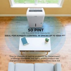 Ivation 50 Pint Energy Star Dehumidifier with Pump and Hose Connector -Air Quality Shop whites ivation dehumidifiers ivadh50pwp2 44 1000
