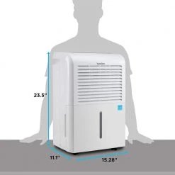 Ivation 50 Pint Energy Star Dehumidifier with Pump and Hose Connector -Air Quality Shop whites ivation dehumidifiers ivadh50pwp2 c3 1000