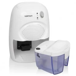 Ivation Powerful Small-Size Thermo-Electric Dehumidifier for Smaller Room, Cupboard, Basement, Attic, Stored Boat, RV -Air Quality Shop whites ivation dehumidifiers ivadm10wh 77 1000