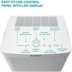 Ivation 50-Pint ENERGY STAR Dehumidifier with Drainage Pump -Air Quality Shop whites ivation dehumidifiers ivaesdh50wp c3 1000