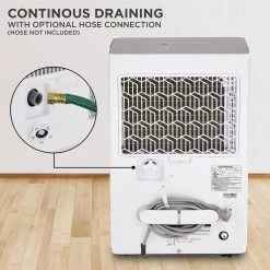 Ivation 50 Pint Energy Star Dehumidifier with Pump and Continuous Drain Hose -Air Quality Shop whites ivation dehumidifiers ivamdh50p 66 1000