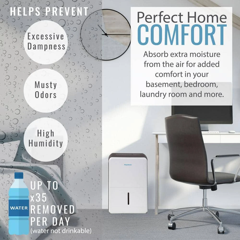 Keystone Energy Star 35-Pint Dehumidifier for up to 3,000 Sq.Ft. LED Display Timer Portable w/Wheels Auto-Shutoff 6 Keystone Energy Star 35-Pint Dehumidifier for up to 3,000 Sq.Ft. LED Display Timer Portable w/Wheels Auto-Shutoff - Image 4
