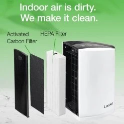 Lasko HEPA Filter Desktop Air Purifier with TotalProtect Filtration -Air Quality Shop whites lasko air purifiers lp200 1f 1000