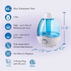 Lasko Ultrasonic Cool Mist Humidifier -Air Quality Shop whites lasko humidifiers uh200 40 1000