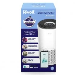 LEVOIT White PlasmaPro 400S Smart True HEPA Air Purifier, 403 sq.ft. -Air Quality Shop whites levoit air purifiers heapaplvsus0076 4f 1000