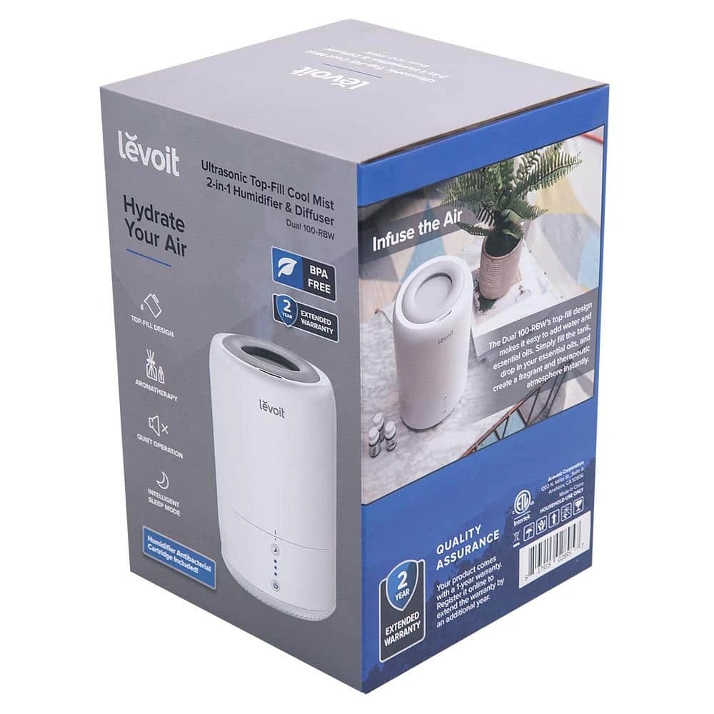 LEVOIT Ultrasonic Top-Fill Cool Mist 2-in-1 Humidifier and Diffuser 8 LEVOIT Ultrasonic Top-Fill Cool Mist 2-in-1 Humidifier and Diffuser - Image 6