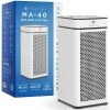 MEDIFY AIR Air Purifier with H13 True HEPA Filter 840 sq. ft. Coverage 99.9% Removal to 0.1 Microns White (1-Pack) -Air Quality Shop whites medify air air purifiers ma 40 w1 64 1000
