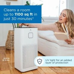 MEDIFY AIR Air Purifier H13 HEPA Filter with UV 1100 sq. ft. Coverage 99.9% Removal to 0.1 Microns White (1-Pack) -Air Quality Shop whites medify air air purifiers ma 50 w1 c3 1000