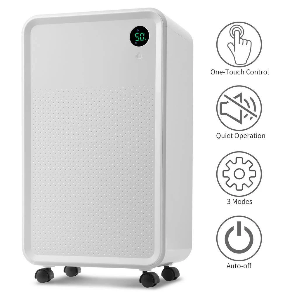Merax 30-Pint Dehumidifier with 2 l Water Tank and Drain Hose 5 Merax 30-Pint Dehumidifier with 2 l Water Tank and Drain Hose - Image 3