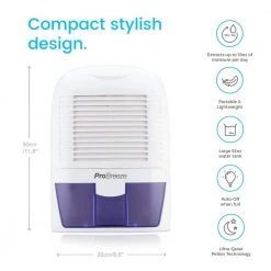 Pro Breeze 0.9-Pint Bucket Dehumidifier 14 Pro Breeze 0.9-Pint Bucket Dehumidifier -Air Quality Shop whites pro breeze dehumidifiers pb 03 us fa 1000