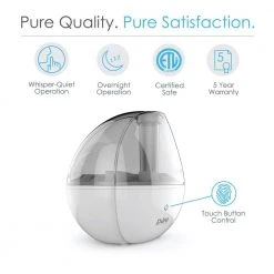 Pure Enrichment MistAire Silver Ultrasonic Cool Mist Humidifier 12 Pure Enrichment MistAire Silver Ultrasonic Cool Mist Humidifier -Air Quality Shop whites pure enrichment humidifiers pehumgry 4f 1000