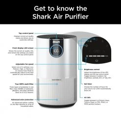 Shark Air Purifier with True HEPA Filter & Microban Antimicrobial Protection (500 sq. ft.) HP102 -Air Quality Shop whites shark air purifiers hp102 76 1000