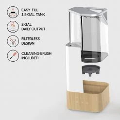 Sharper Image UHS2 1.5 Gal. 500 SF Ultrasonic Humidifier 13 Sharper Image UHS2 1.5 Gal. 500 SF Ultrasonic Humidifier -Air Quality Shop whites sharper image humidifiers hu1 0072 110 44 1000