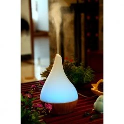 SPT 80mL Ultrasonic Aroma Diffuser/Humidifier with Bamboo Base (Droplet) -Air Quality Shop whites spt humidifiers sa 110 4f 1000