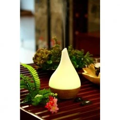 SPT 80mL Ultrasonic Aroma Diffuser/Humidifier with Bamboo Base (Droplet) -Air Quality Shop whites spt humidifiers sa 110 c3 1000
