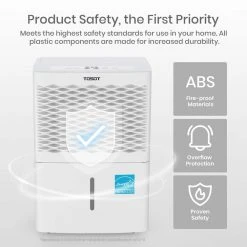 Tosot 20-Pint Capacity 1,500 sq. ft. Energy Star Dehumidifier for Home, Basement, Bedroom or Bathroom 13 Tosot 20-Pint Capacity 1,500 sq. ft. Energy Star Dehumidifier for Home, Basement, Bedroom or Bathroom -Air Quality Shop whites tosot dehumidifiers 20 pint 1f 1000