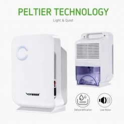 VIVOSUN Small Space 0.85-Pint Mini Dehumidifier for Grow Tent Closets Bathroom and Basement -Air Quality Shop whites vivosun dehumidifiers x0022vut4d 44 1000
