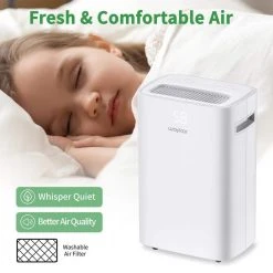 Waykar 50-Pint Capacity 3,500 Sq. Ft. Smart Control Home Dehumidifier With Bucket Auto Drain For Basements Or Bedrooms -Air Quality Shop whites waykar dehumidifiers hdcx pd08e 76 1000
