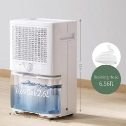 Waykar 50-Pint Capacity 3,500 Sq. Ft. Smart Control Home Dehumidifier With Bucket Auto Drain For Basements Or Bedrooms -Air Quality Shop whites waykar dehumidifiers hdcx pd08e d4 1000