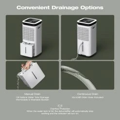 Waykar 70-Pint Capacity Smart Dehumidifier Covering Up To 4,500 Square Feet With 1.18 Gallon Water Tank And Four Water Outlets 19 Waykar 70-Pint Capacity Smart Dehumidifier Covering Up To 4,500 Square Feet With 1.18 Gallon Water Tank And Four Water Outlets -Air Quality Shop whites waykar dehumidifiers hdcx pd253b 44 1000